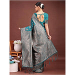 Load image into Gallery viewer, Women's Banarasi Silk Printed Saree With Unstitched Blouse 5.5Mtr (Sea Green)