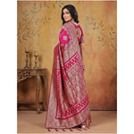 Load image into Gallery viewer, Women's Silk Blend Printed Saree With Unstitched Blouse 5.5Mtr (Magenta)