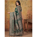 Load image into Gallery viewer, Women's Silk Blend Printed Saree With Unstitched Blouse 5.5Mtr (Green)