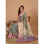 Load image into Gallery viewer, Women's Jacquard Saree With Unstitched Blouse 5.5Mtr (Multicolor)