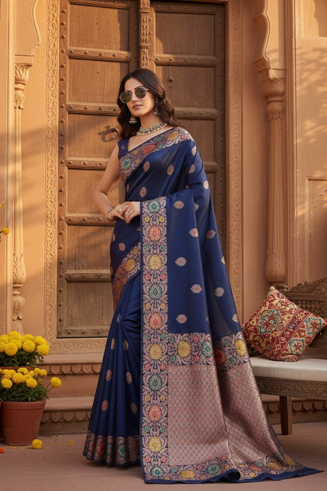 Pid 65594 women s faux banarasi silk woven saree with unstitched blouse 5 5 mtr navy blue 2 1000x1000_ed40f766 56fa 4b9f b386 8bdce9cdea47
