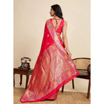 Load image into Gallery viewer, Women's Faux_Banarasi_Silk Woven Saree With Unstitched Blouse 5.5Mtr (Red)