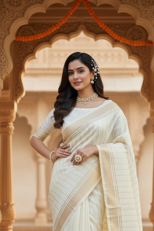 Pid 65720 generic women s faux banarasi lining pattern saree with unstitched blouse 5 5 mtr off whi 1000x1000