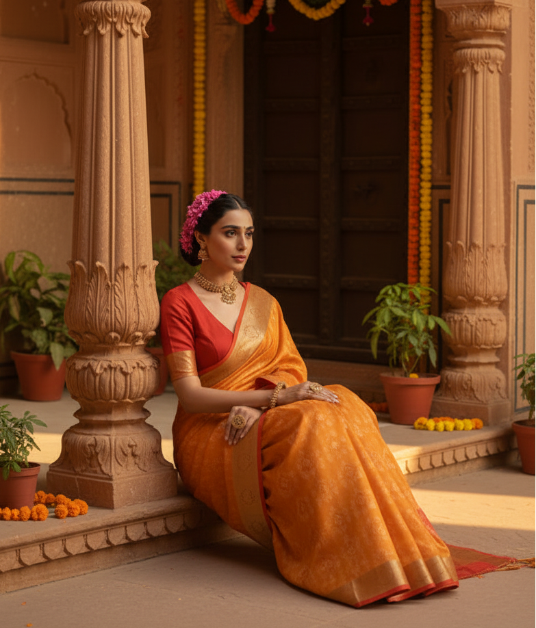 Pid 65728 generic women s silk blend ethnic ikat pattern saree with unstitched blouse 5 5 mtr musta 1000x1000_55c365e0 d924 49d3 9848 67a328302381