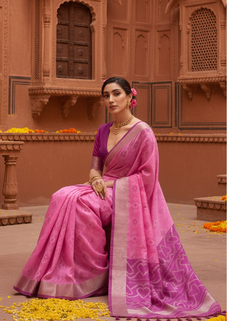 Pid 65730 generic women s silk blend ethnic ikat pattern saree with unstitched blouse 5 5 mtr pink 1000x1000_2ddd0618 09dc 4ad0 afbd 84da52ab8025_1