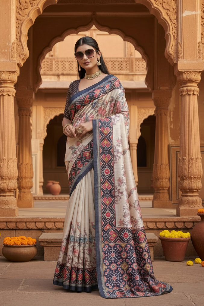 Pid 65770 generic women s faux tussar floral jal with patola print saree with unstitched blouse 5 5 1000x1000_b3d8234e 22fc 4dd0 9975 796188bdbd4b