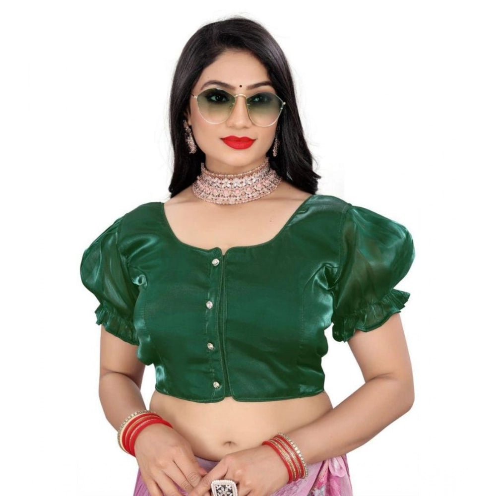 Pid 65829 women s elastic sleeve jimmy plain designer neck readymade blouse green 38 alterable up 1000x1000_6799acd5 6314 480d 955a b887a0b31329