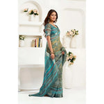 Load image into Gallery viewer, Women's Faux Linen Printed Ready to wear Saree With Unstitched Blouse 5.5Mtr (Multicolor)