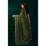 Load image into Gallery viewer, Women's Net Sequence Saree With Unstitched Blouse 5.5Mtr (Light Green)