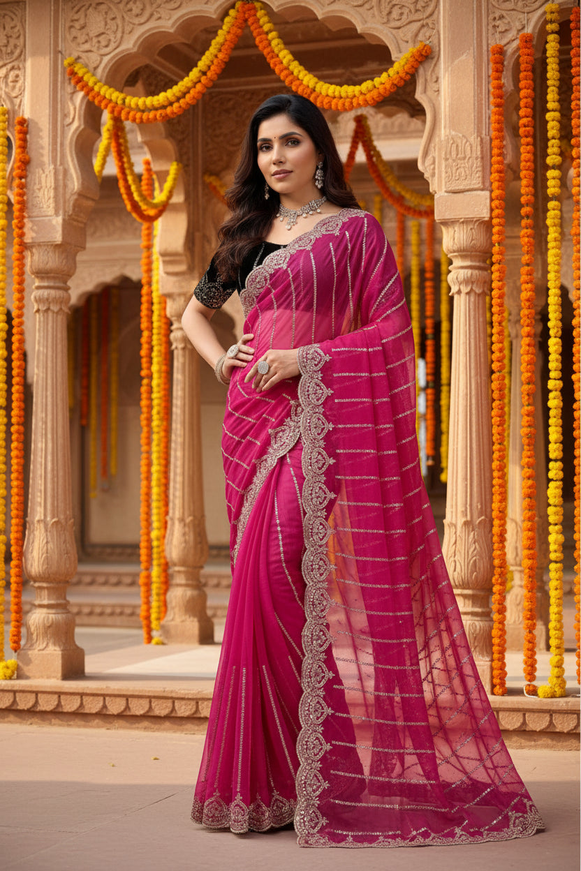 Pid 65957 women s net sequence saree with unstitched blouse 5 5 mtr pink 1 1000x1000_fdefcfbb e45a 4d2a 80e9 3528eb6ebc0e