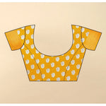 Load image into Gallery viewer, Women's Cotton Blend Printed Saree With Unstitched Blouse 5.5Mtr (Yellow)