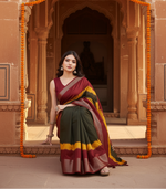 Load image into Gallery viewer, Women's Cotton Silk Solid Saree With Unstitched Blouse 5.5Mtr (Multicolor)