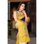Load image into Gallery viewer, Women's Cotton Silk Printed Saree With Unstitched Blouse 5.5Mtr (Multicolor)