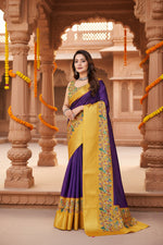 Load image into Gallery viewer, Women's Cotton Silk Printed Saree With Unstitched Blouse 5.5Mtr (Multicolor)