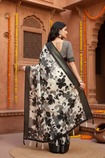 Load image into Gallery viewer, Women's Cotton Silk Floral Printed Saree With Unstitched Blouse 5.5Mtr (Multicolor)