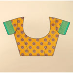 Load image into Gallery viewer, Women's Cotton Silk Printed Saree With Unstitched Blouse 5.5Mtr (Yellow)