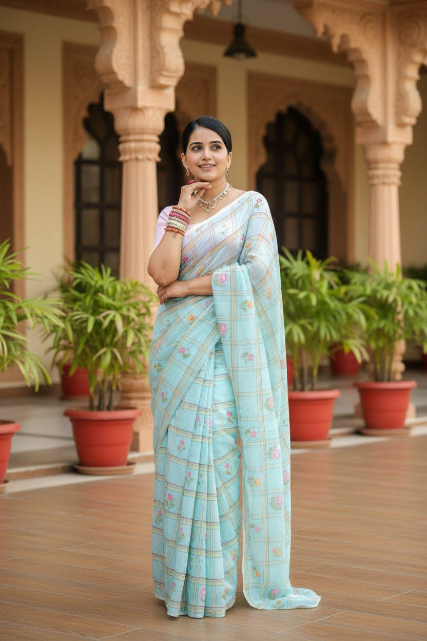Keevaa exporter kesh195 kalama soft linen jari designer sarees 2026 06 25_17_33_48