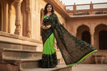Load image into Gallery viewer, Women's Lycra Blend Saree with Blouse (Pista, 5-6 Mtrs) Kashvii
