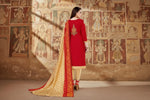 Load image into Gallery viewer, Women's Slub Cotton Unstitched Salwar-Suit Material With Dupatta (Red, 2-2.5mtrs) Kashvii
