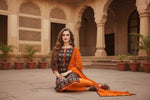 Load image into Gallery viewer, Women's Banarasi Jacquard Unstitched Salwar-Suit Material With Dupatta (Brown, 2-2.5mtrs) Kashvii
