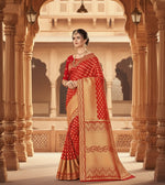 Load image into Gallery viewer, Women's Banarasi silk Saree with Blouse (Red, 5-6mtr) Kashvii
