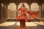 Load image into Gallery viewer, Women's Banarasi silk Saree with Blouse (Red, 5-6mtr) Kashvii
