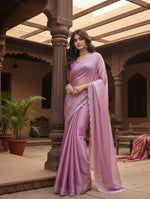Load image into Gallery viewer, Women's Jimmy choo Embellished Bollywood Saree With Unstitched Blouse 5.5Mtr (Magenta) Kashvii
