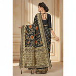 Load image into Gallery viewer, Women's Banarasi Silk Saree (Black, 5-6mtrs) Kashvii
