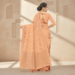 Load image into Gallery viewer, Women's Banarasi (Spun Cotton) Saree (Beige,5-6 Mtrs) Kashvii
