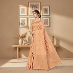 Load image into Gallery viewer, Women's Banarasi (Spun Cotton) Saree (Beige,5-6 Mtrs) Kashvii
