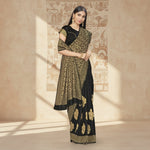 Load image into Gallery viewer, Women's Banarasi Silk Saree (Black,5-6 Mtrs) Kashvii
