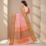 Load image into Gallery viewer, Women's Kota Doria Cotton Woven Butta Saree With Blouse (Pink, 5-6 Mtrs) Kashvii
