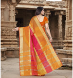 Load image into Gallery viewer, Women's Kota Doria Cotton Plain Saree With Blouse (Multicolor, 5-6 Mtrs) Kashvii

