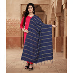 Load image into Gallery viewer, Women's Cotton Jari Woven Work Dupatta (Blue, Length:2-2.4 mtr) Kashvii
