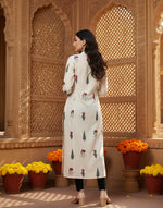 Load image into Gallery viewer, Women's Khadi Printed A Line Kurti (Off White, Khadi) Kashvii
