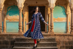Load image into Gallery viewer, Women's Cotton Printed Long Kurti (Blue, Red, Cotton) Kashvii
