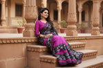 Load image into Gallery viewer, Women's Lycra Blend Saree with Blouse (Purple, 5-6 Mtrs) Kashvii
