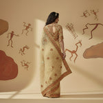 Load image into Gallery viewer, Women's Net Saree With Blouse (Chiku, 5-6Mtrs) Kashvii
