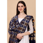 Load image into Gallery viewer, Women's Silk Pure weaving Work Duppatta (Navy Blue, Length: 2-2.3 Mtrs) Kashvii
