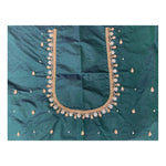 Load image into Gallery viewer, Women's Cotton Silk Self Design Unstitched Blouse Piece (Green, 80-100 cm) Kashvii
