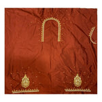 Load image into Gallery viewer, Women's Cotton Silk Self Design Unstitched Blouse Piece (Maroon, 80-100 cm) Kashvii
