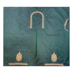 Load image into Gallery viewer, Cotton Silk Self Design Unstitched Blouse Piece (Dark Green, 80-100 cm) Kashvii
