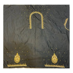 Load image into Gallery viewer, Cotton Silk Self Design Unstitched Blouse Piece (Black, 80-100 cm) Kashvii
