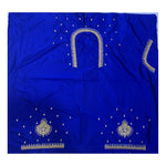 Load image into Gallery viewer, Cotton Silk Self Design Unstitched Blouse Piece (Blue, 80-100 cm) Kashvii
