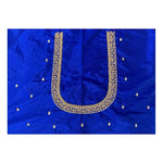 Load image into Gallery viewer, Women's Cotton Silk Self Design Unstitched Blouse Piece (Blue, 80-100 cm) Kashvii
