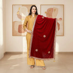 Load image into Gallery viewer, Women's Velvet Gotta Patti Dupatta (Maroon, Length: 2.25 to 2.50 Mtr) Kashvii
