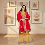 Load image into Gallery viewer, Women's Velvet Gotta Patti Dupatta (Pink, Length: 2.25 to 2.50 Mtr) Kashvii
