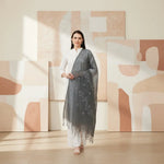 Load image into Gallery viewer, Women's Cotton Embroidered Dupatta (Grey, Length: 2.25 to 2.50 Mtr) Kashvii

