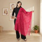 Load image into Gallery viewer, Women's Cotton Embroidered Dupatta (Maroon, Length: 2.25 to 2.50 Mtr) Kashvii
