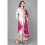 Load image into Gallery viewer, Women's Velvet Gotta Patti Dupatta (Purple, Length: 2.25 to 2.50 Mtr) Kashvii
